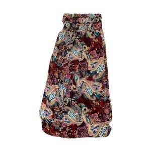 Xhilaration Strapless Maxi Dress Boho Paisley Fairy Whimsigoth Women's Large